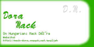 dora mack business card